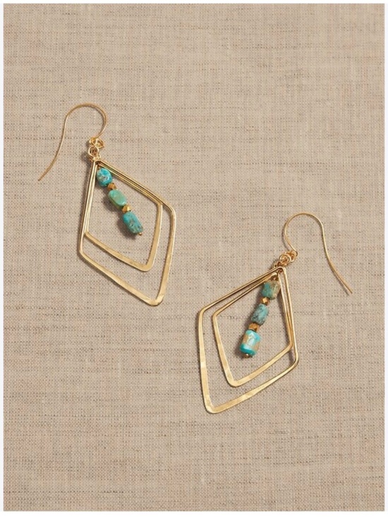 Banana Republic Jewelry - DIAMOND TURQUOISE EARRINGS | AUREUS + ARGENT x Banana Republic